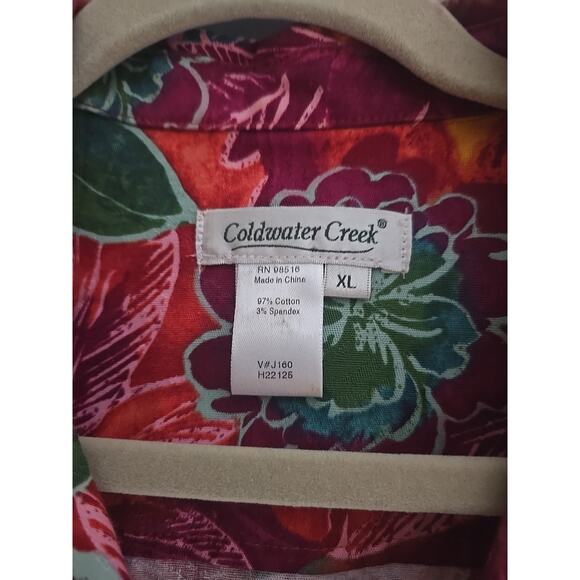 Coldwater Creek Bold & Bright Floral Open Front Blazer Jacket Womans Size XL - Picture 3 of 3